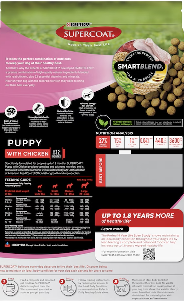 SUPERCOAT PUPPY CHICKEN 2.6KG