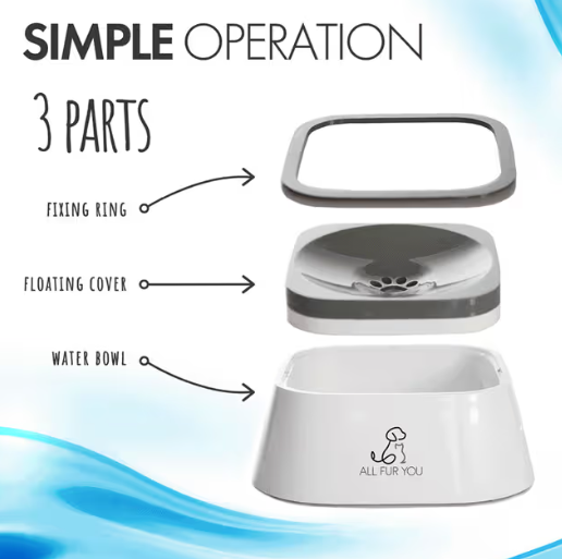 All Fur You Anti Splash Bowl Grey