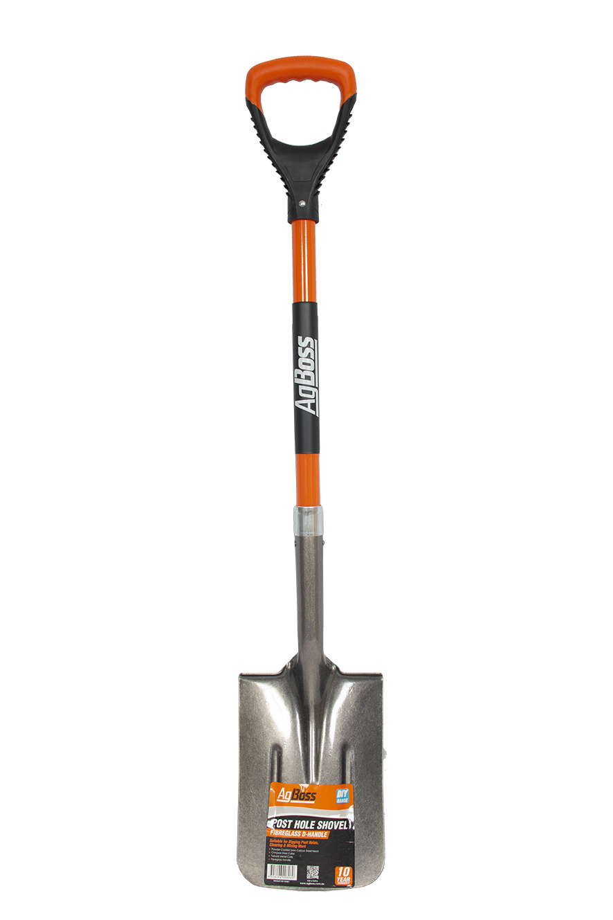 Agboss Short D Handled Post Hole Shovel