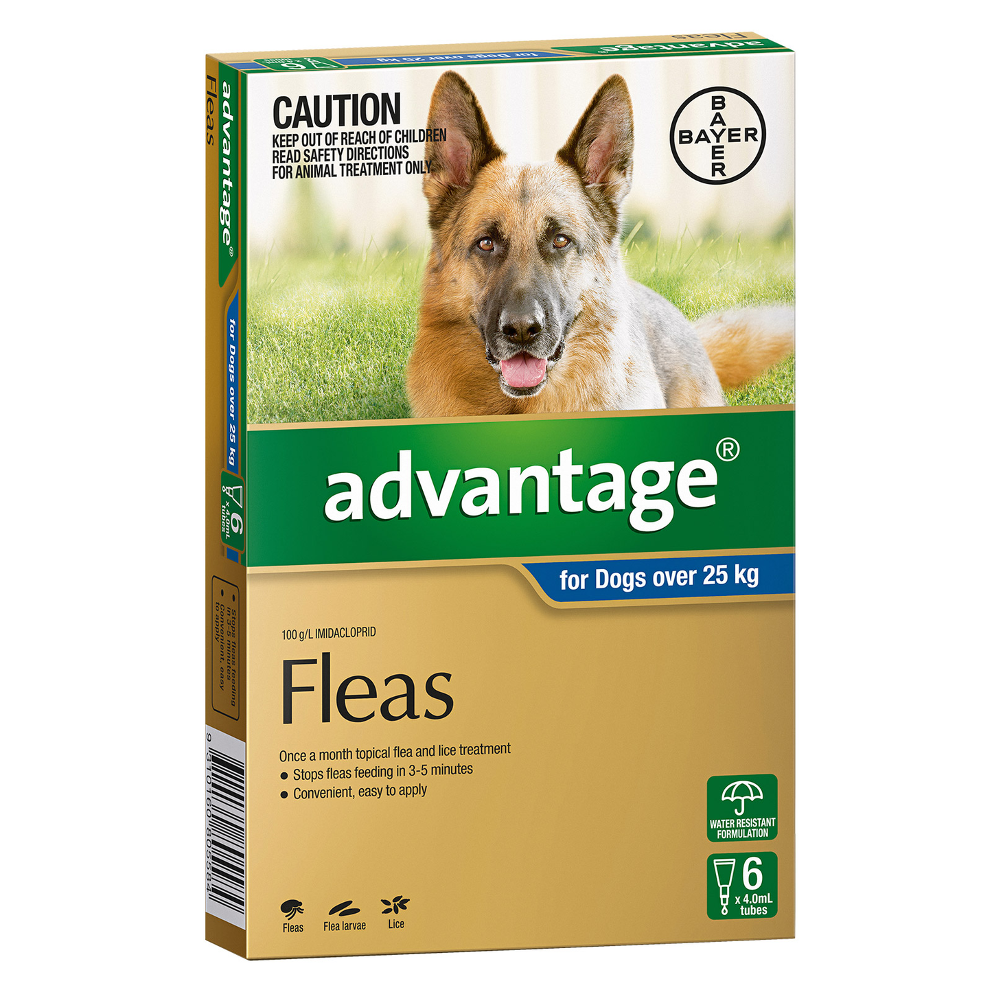 Bayer Advantage Dog 25kg Plus (X/LG) [Siz:4's]
