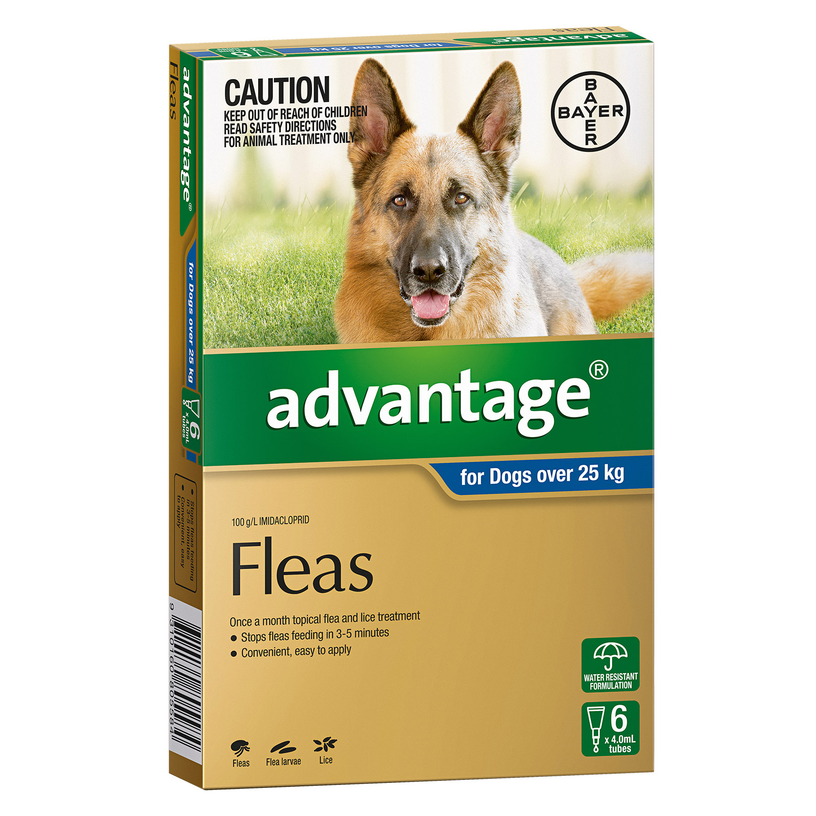Bayer Advantage Dog 25kg Plus (X/LG) [Siz:4's]