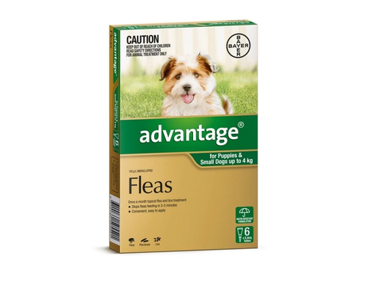 Bayer Advantage Dog 0-4kg (Small) [Siz:4's]