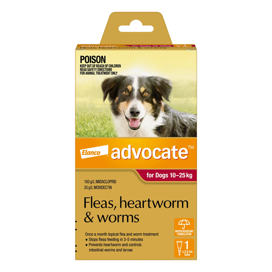 Bayer Advocate Dog 10-25kg (Large) [Siz:3's]