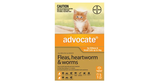 Bayer Advocate Cat 0-4kg (Small) [Siz:3's]