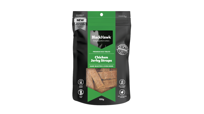 BlackHawk Chicken Jerky Straps Dog Treats 100gm