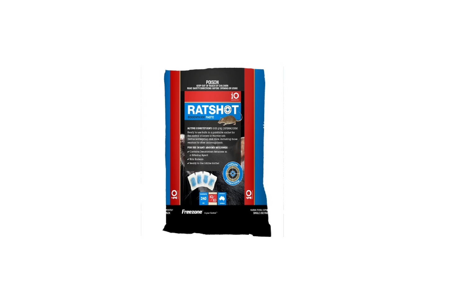 iO Ratshot Paste Blue Difenacoum [Siz:1kg]
