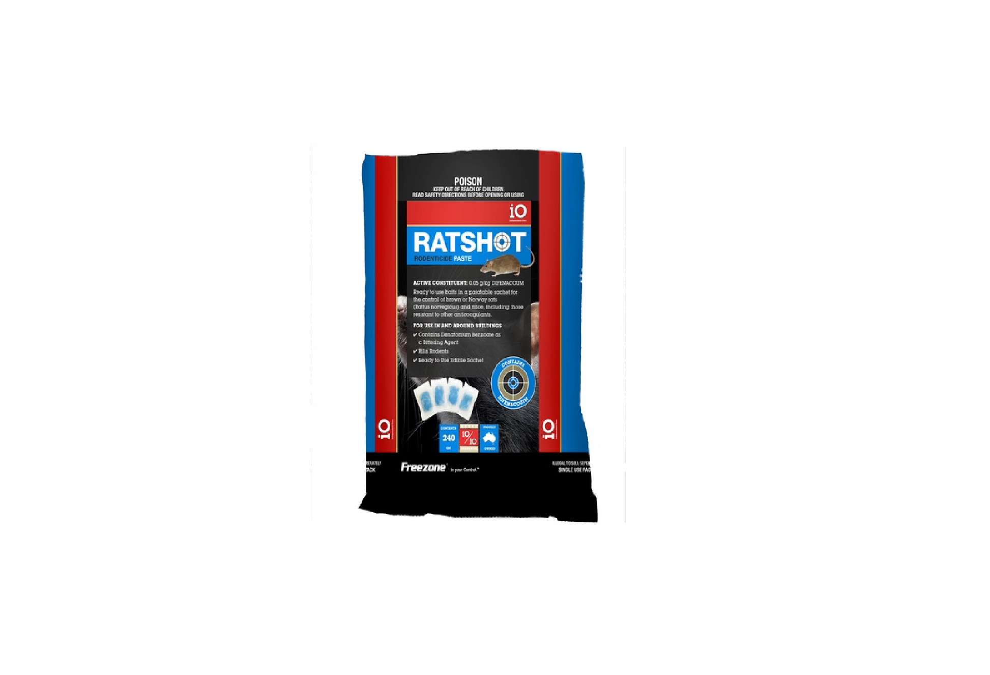 iO Ratshot Paste Blue Difenacoum [Siz:1kg]