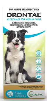 Drontal Medium Dog 6 tabs  