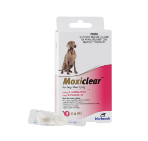 Moxiclear Dogs over 25kg 3pk 