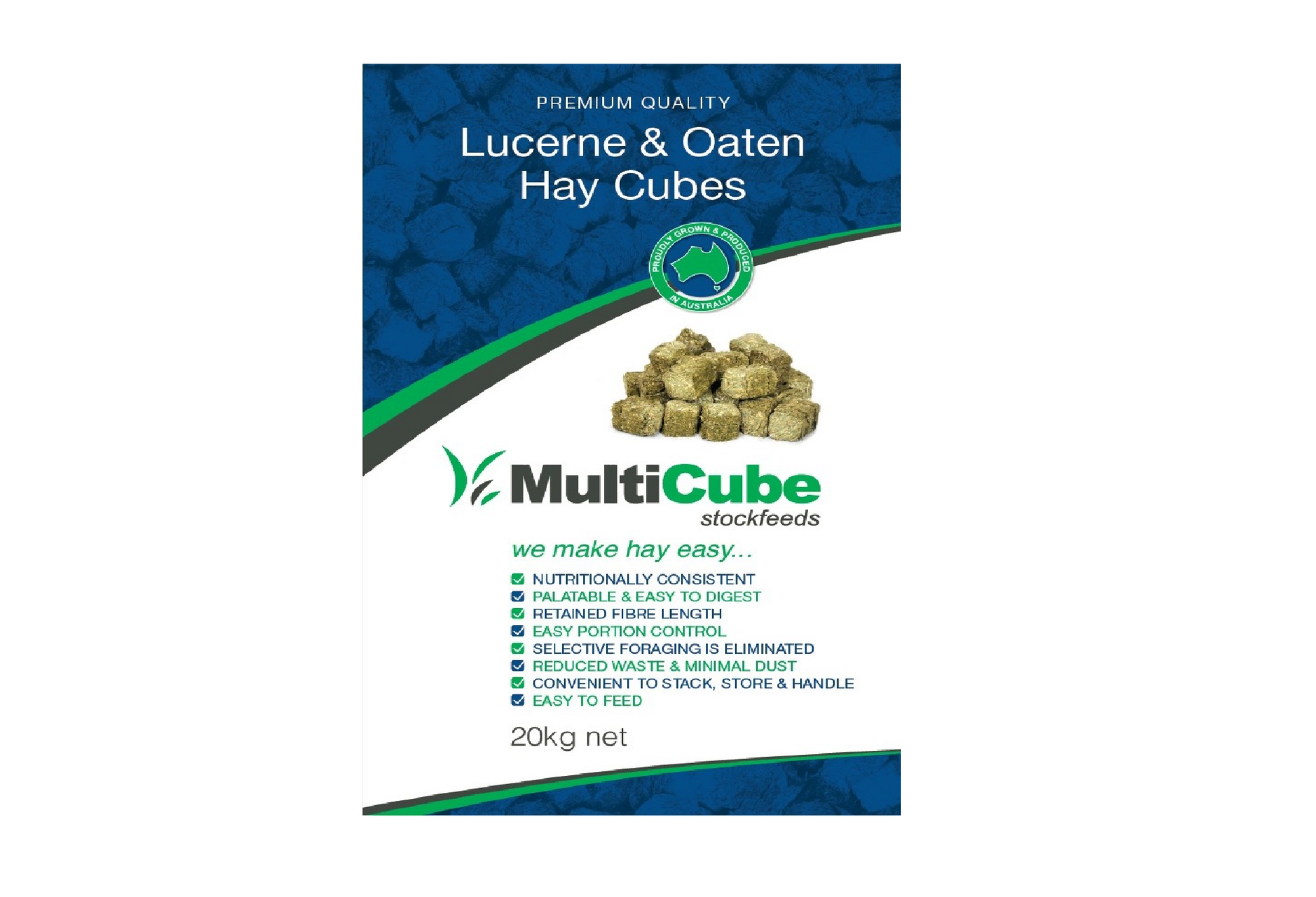 Multicube Lucerne and Oat Hay Cubes 20kg