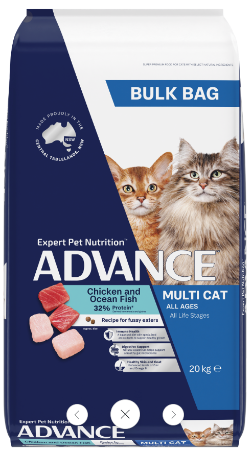 Advance Multi Cat Chicken and Ocean Fish 20kg 